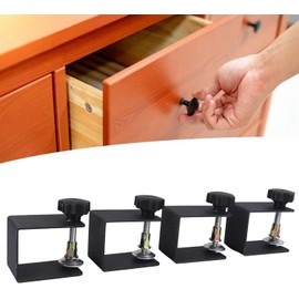 Lamp Bracket Clamp Desk Clamp Cabinet Fixing Clamp Clip Woodworking Adjustable Cutting Tightening Bedroom Bathroom Kitchen Shelf Wall Hanging Fixing Hardware DIY Tool (Black)