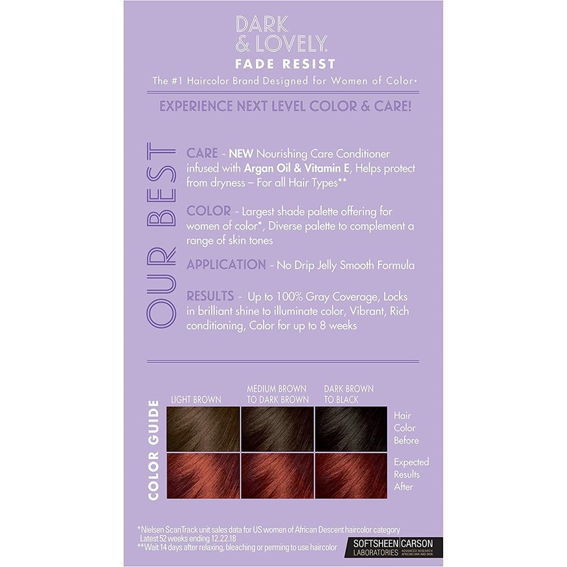 Dark and Lovely fade resistant rich conditioning hair colour, vivacious