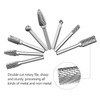 Tungsten Steel Milling Cutter, SPTA 8-Piece Burr 6 mm Shank