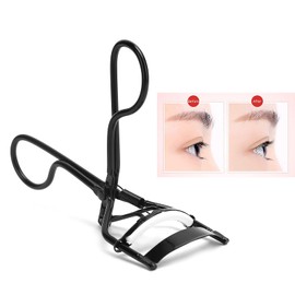 HURRISE Rizador De Pestañas, Rizador De Pestañas De Larga Duración, Rizador De Pestañas Profesional Ligero, Rizador De Pestañas De Acero Inoxidable para Maquillaje