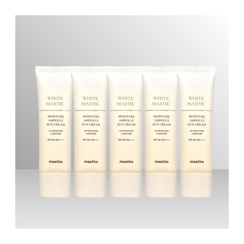 Mastina 매스티나 화이트 매스틱 모이스처 앰플 선크림 50ml 5개 /