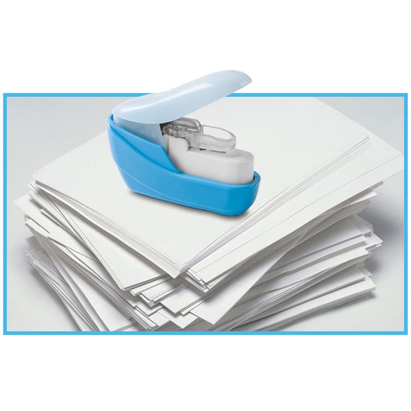 Staple-less stapler, mini cute book manual stapler machine for brochures,