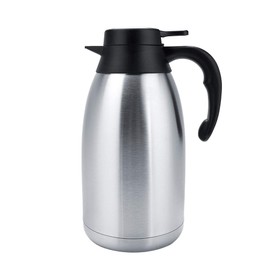 QANYEGN Double Walled Insulated Coffee Server, Vacuum Insulated Coffee Water Pot, Stainless Steel Vacuum Insulated Tea Pot for Keeping Hot Coffee Tea Home and Office (2L)