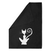 Azeeda 'Katzen-Silhouette' Schwarzes Baumwoll-Geschirrtuch (TW00039195)