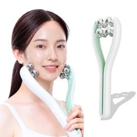 GURAN EMS 페이스롤러 디바이스 마사지기 고주파 브이라인 얼굴 마사지기 GURAN EMS Facial Roller Device Massager High-Frequency V-Line Face Massager, GURAN EMS 페이스롤러 디바이스 마사지기 고주파 브이라인 얼굴 마사지기, 그린, LH-1003