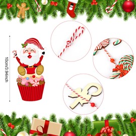 Blulu Christmas Garlands Christmas Banners Gingerbread Christmas Decorations Candy Garland Ornaments for Christmas Tree Home Kitchen Wall Decor (Candy,18 ft)