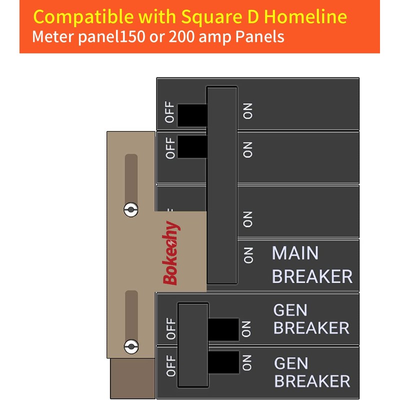 BOKECHY Generator Interlock Kit Multiple Styles Compatible with Square D