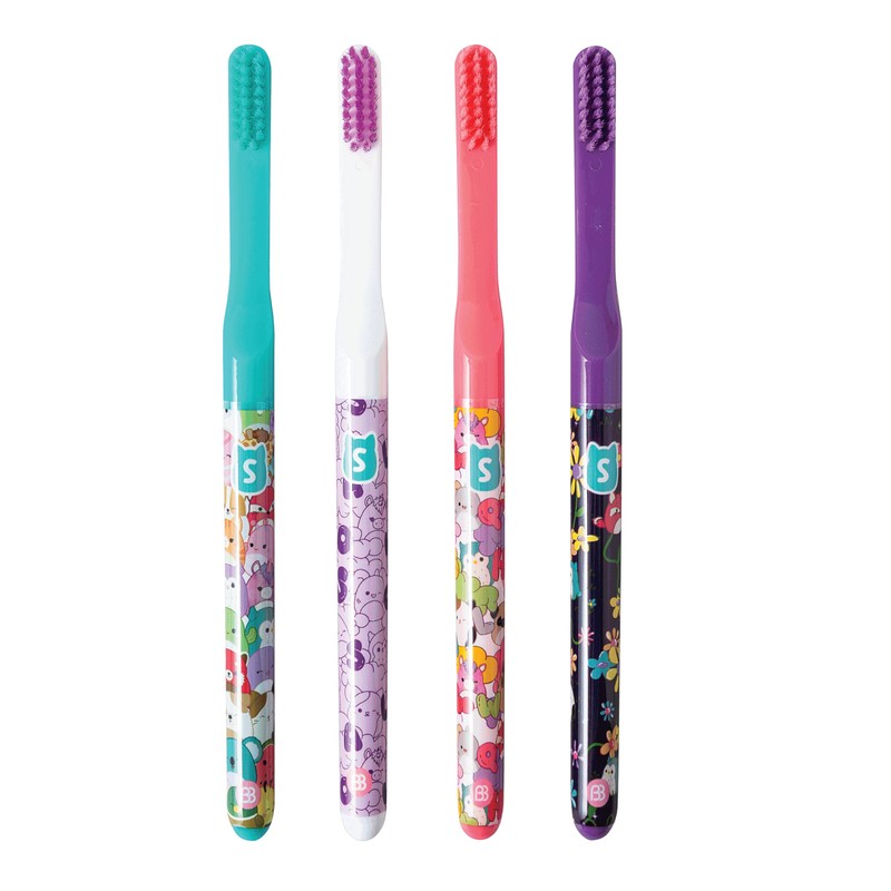 Brush Buddies Squishmallows Assorted Manual Toothbrushes, Soft Toothbrushes, Toothbrushes for