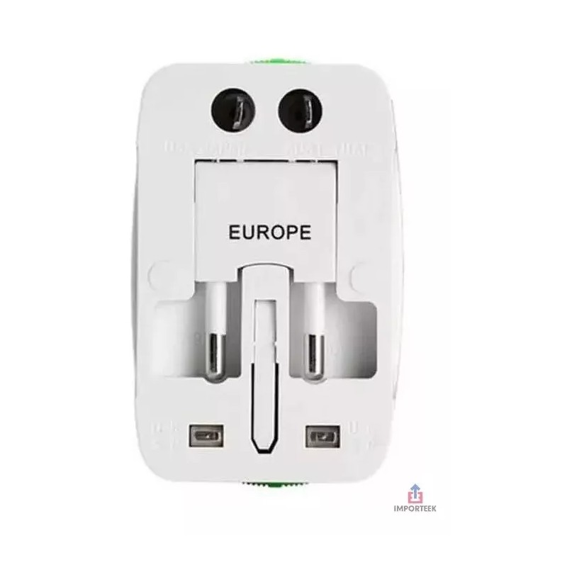 Importeek 3pz Adaptador Convertidor Clavija Corriente Universal Viaje