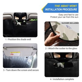 senya Car Windshield Sunshade Wild Duck on Camouflage Blocks Sun Visor Protector Foldable Sun Shield Keep Your Vehicle Cool, Fits Windshields of Most Sizes