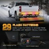 XRIDONSEN 60 inch Amber Red Truck Tailgate Strobe Lights Strip
