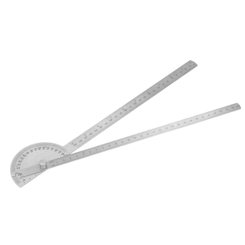 Angle Protractor 0‑180 Degree 2 Arm Finder Stainless Steel Woodworking