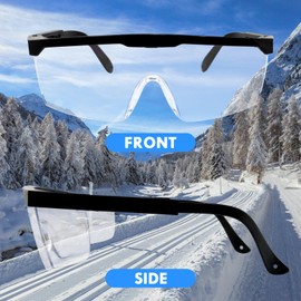 Homelyxe Pack of 10 Safety Glasses – Work Safety Glasses Safety Glasses for Glasses Wearers with Adjustable Arms Work Safety Goggles Anti-Fog Anti-Spoilage Transparent