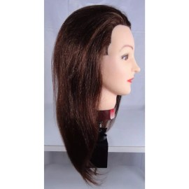Carol Maniqui Cabeza Practica Mediano 18 PLG Cabello 100% Humano