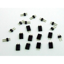 POPESQ® - 10 Pcs. x Kit Connector male + female 2.54mm 2 pins Straight #A1764