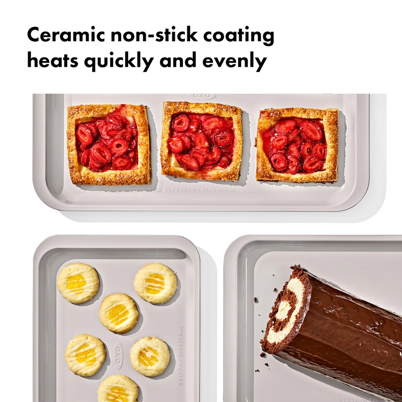 OXO Good Grips Non-Stick Pro Ceramic Coated Metal Bakeware 3-Piece