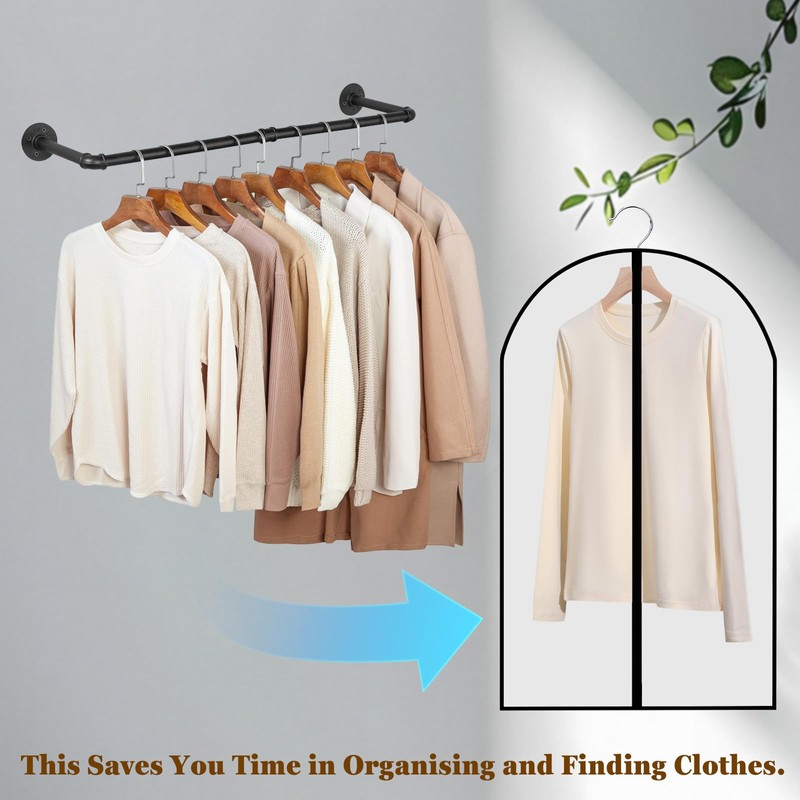 Moth Proof Garment Bags 5pcs 60x100cm,for The Winter Coats Jackets