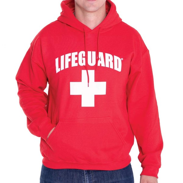 LIFEGUARD Officially Licensed First Quality Pullover Hoodie Sweatshirt Apparel Unisex for Men Women (Small) Red