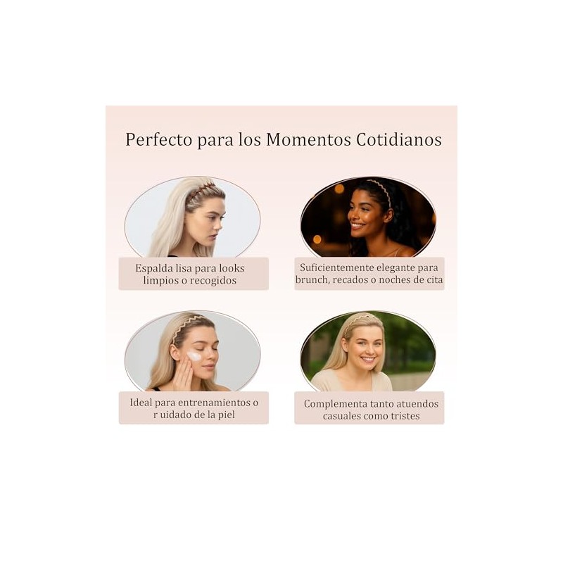 GeorgeX 2 Piezas Diadema Ondulada, Diademas Zigzag para Mujeres y