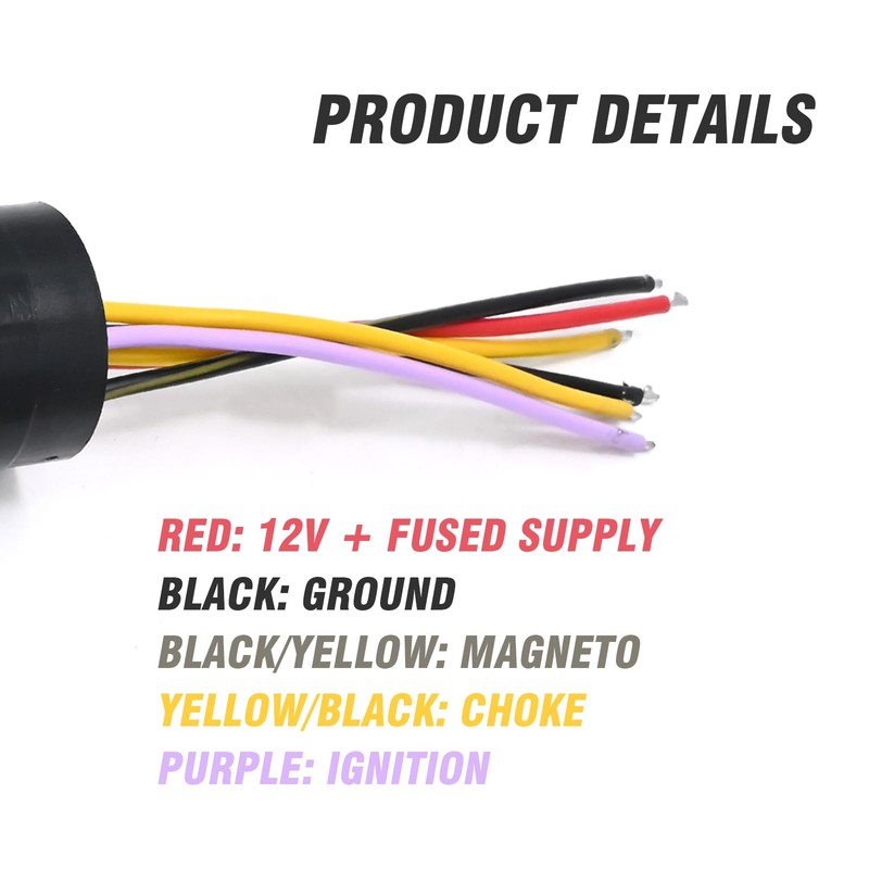 Ignition Switch, Boat Push to Choke 6 Wire Base Ignition