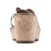 WHITE MOUNTAIN Shoes Samwell Women's Wedge Sandal, White/Burn/Smooth, 7.5 M