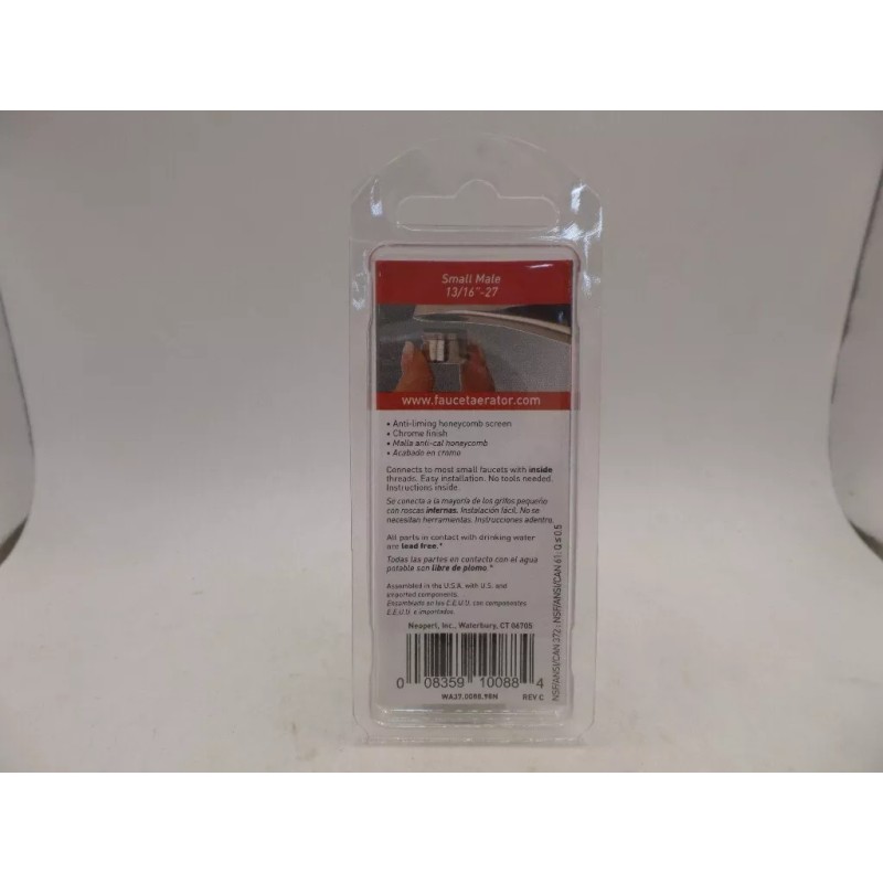 NEOPERL 37.0088.98 705852 1.5 GPM WATER-SAVING SMALL MALE THREAD AERATOR