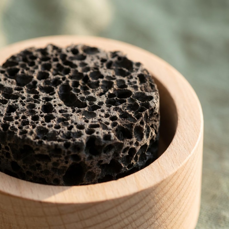 Passive Essential Oil Diffuser Lava Rock with Wood Base