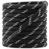 DELELE Round Work Boot Laces: 47 inch Black White Heavy