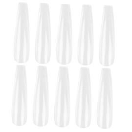 FOMIYES Pcs Long Fake Nails Sticker Set Full Coverage Nail Art Pieces Material for Lasting Manicure Fun