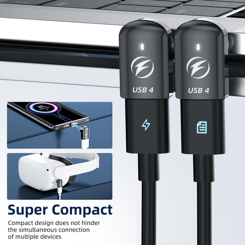 DuHeSin 240W USB C Magnetic Adapter (2 Pack) Right Angle