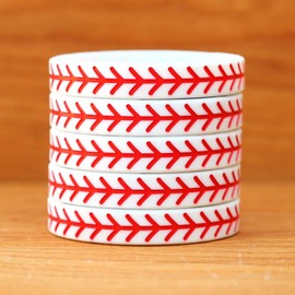 3 Baseball Design Wristband Silicone Bracelet