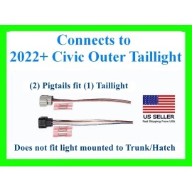 fits Civic 2022-25 Outer Taillight Tail Light Connector Plug Wiring Harness