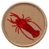 Crawfish Patrol Patch - 2" Diameter Round Embroidered Patch (Sew-on)