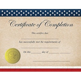 Great Papers! Patriotic Completion Certificate, 25 Count, 8.5"x11" (2015075)
