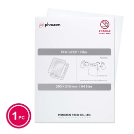 Phrozen PFA (nFEP) Película de liberación (1 pieza, tamaño A4 210 x 297 mm), usos de larga duración, resultados de impresión precisos, para todas las impresoras LCD 3D, lo mejor para Phrozen Sonic