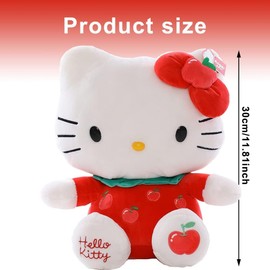 KT Cat Plush Toy, KT Cat Figures Plush Cuddly Toys Cartoon Anime Soft Toy Stuffed Animal Cute Plushies Kawaii Collection Plush Doll Children Gifts for Boys and Girls Fans Decoration