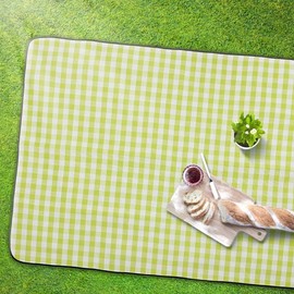 Aesthetic Camping Small Checkered Picnic Mat (150x200cm) for Outdoors Vacation Picnic Mat 4ea