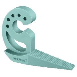 WENKO Multi-STOP® Door Stop and Window Stopper Mint - Clamp Protection, Plastic (TPR), 11.8 x 7.7 x 2.5 cm, Mint Green