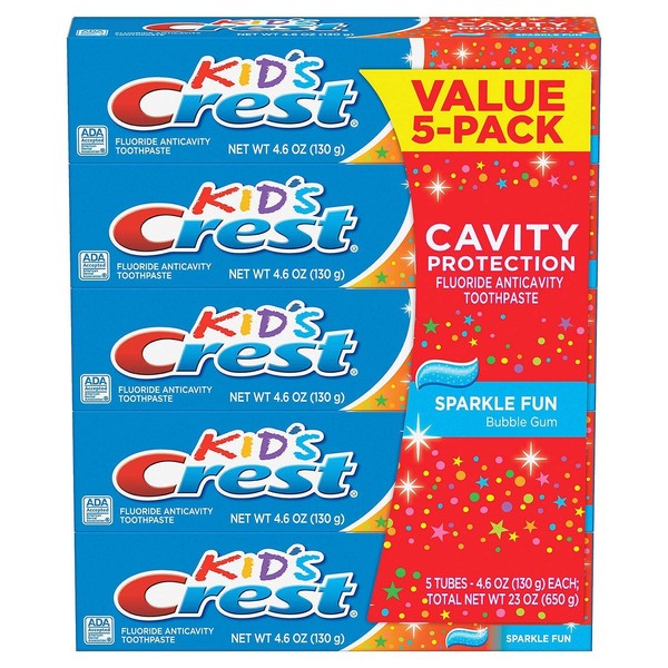 Crest Kid's Toothpaste, Sparkle Fun (4.6 oz, 5 pk.)