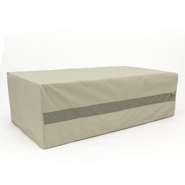 Covermates Outdoor Deck Box Cover - Water Resistant Polyester, Drawcord Hem, Mesh Vents, Outdoor Living Covers-Khaki