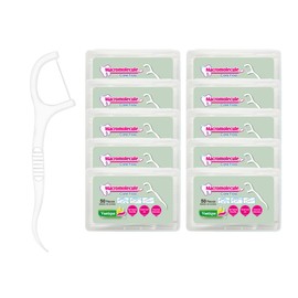 Dental Floss Picks, Thin Thread for Adults & Kids, Superior Oral Care, Dental Hygiene, Gum Health(50x10 Cases, 500 Total Floss Picks)