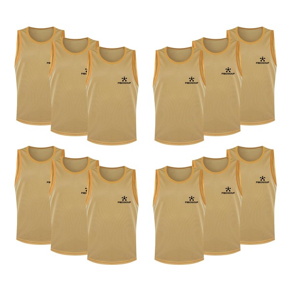FIBOGOUP Football Bibs [12 Pack], Quick-Dry Multi Sports bibs,Durable Training