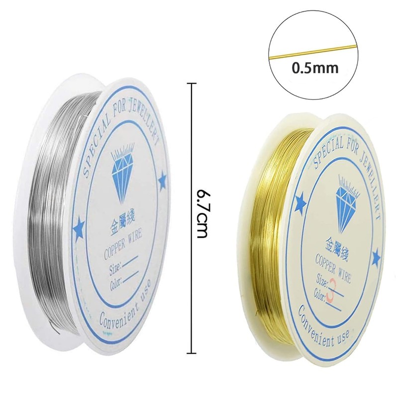 Accessory Wire, 0.02 inch (0.5 mm), Set of 2 Rolls,