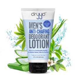 Desodorante de bolas para hombres, sin aluminio, loción en polvo, sin talco, aceite de semilla de cáñamo, reduce el olor y la crema antipicazón, bola fresca y trasero, sin perfume, regalo para hombres, 5 onzas