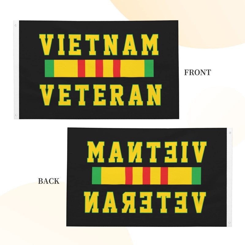 Vietnam Veteran Flag 3X5 Ft Double Sided Garden Flag Banner