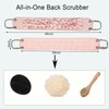 Back Scrubber with Handle,Dual Sided Exfoliating Shower Washcloth (Black)