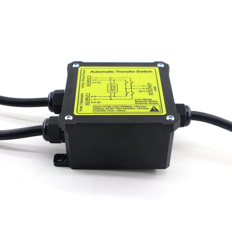 AC120V 15Amp Automatic Transfer Switch Generator Transfer Switch Auto Transfer