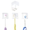 4 PCS Toothbrush Holder Wall Mounted with Cover for Bathroom,