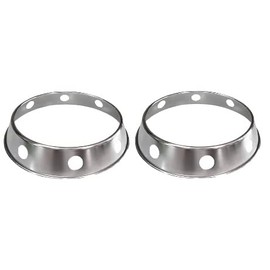 SUNRISE Kitchen Supply (Pack of 2) Plated Reversible Steel Wok Ring (8.25"/10.75")