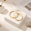Fureylenx Gold Hoop Earrings 14K Gold Earrings for Women 30mm